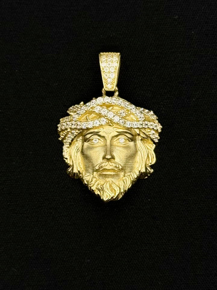 10K GOLD JESUS FACE PENDANT