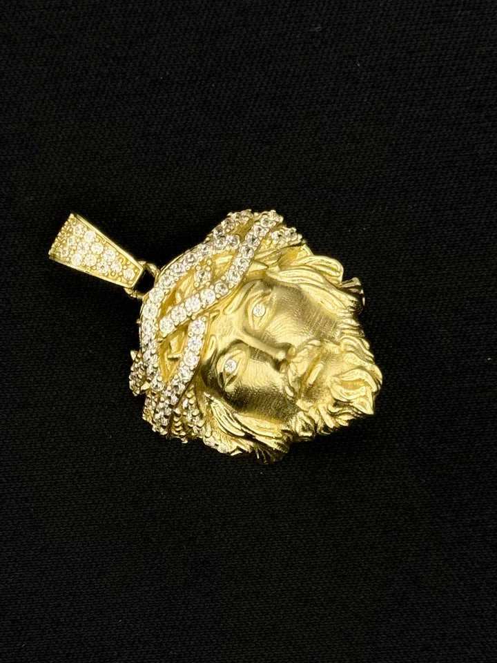10K GOLD JESUS FACE PENDANT