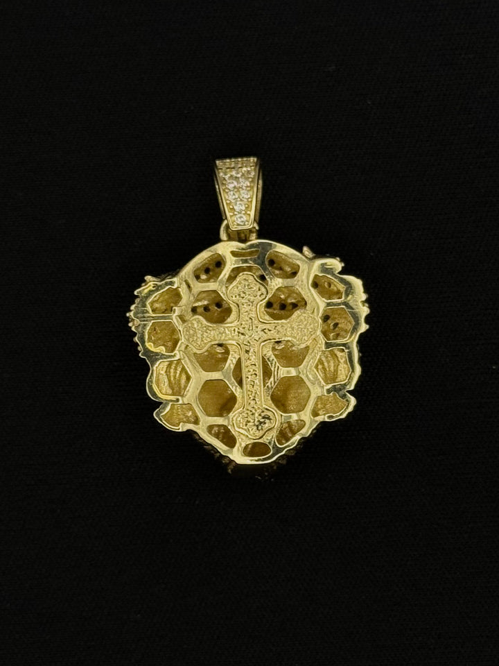 10K GOLD JESUS FACE PENDANT