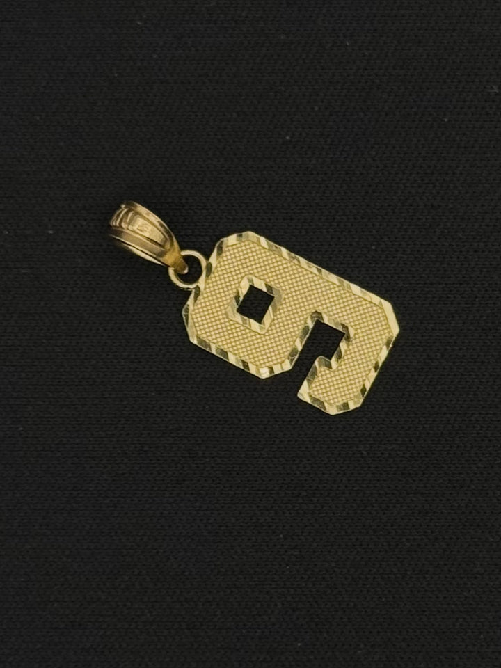 10K GOLD NUMBER 9 PENDANT