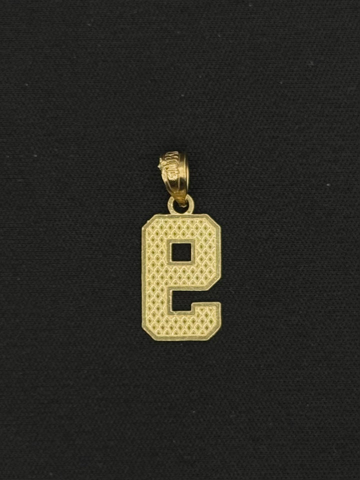 10K GOLD NUMBER 9 PENDANT
