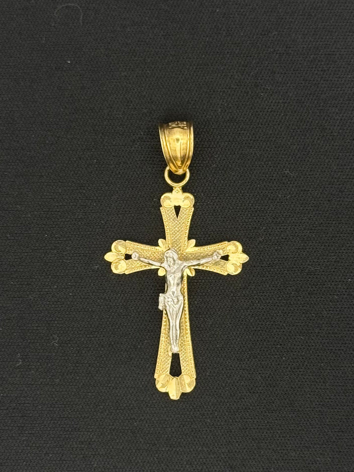 10K GOLD JESUS CROSS PENDANT