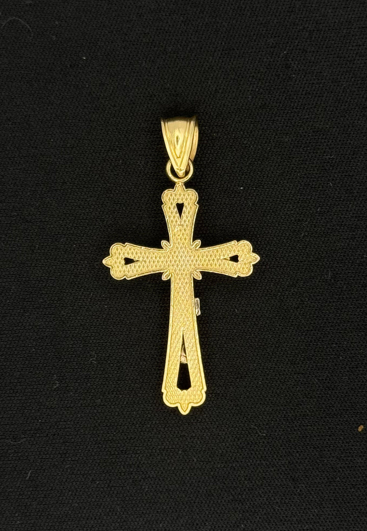 10K GOLD JESUS CROSS PENDANT