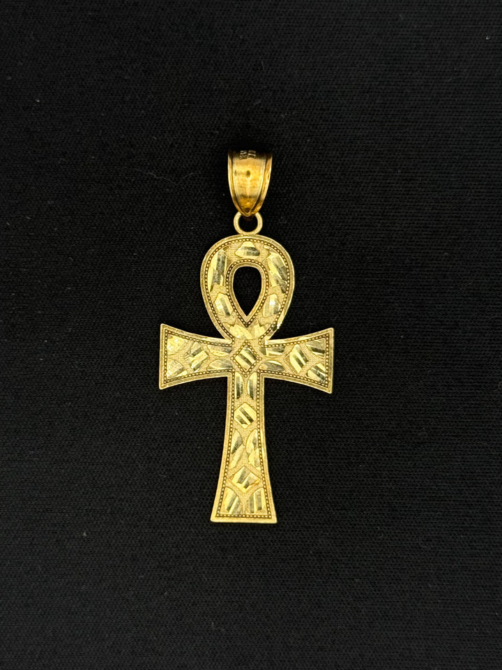 10K GOLD ANKH CROSS PENDANT
