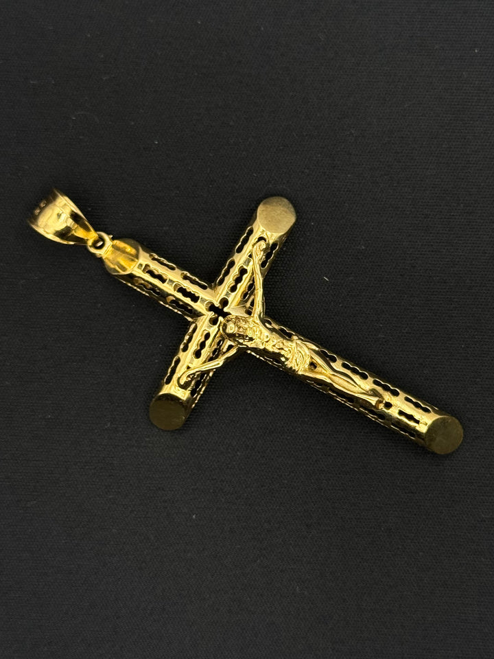 10K GOLD CRUCIFIX JESUS CROSS PENDANT