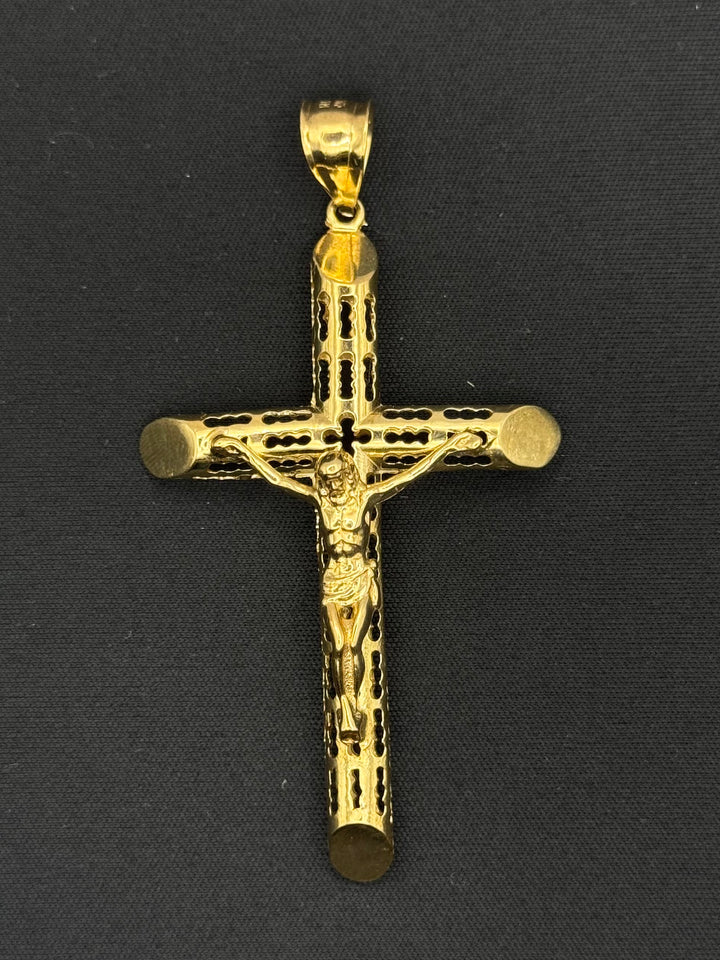 10K GOLD CRUCIFIX JESUS CROSS PENDANT