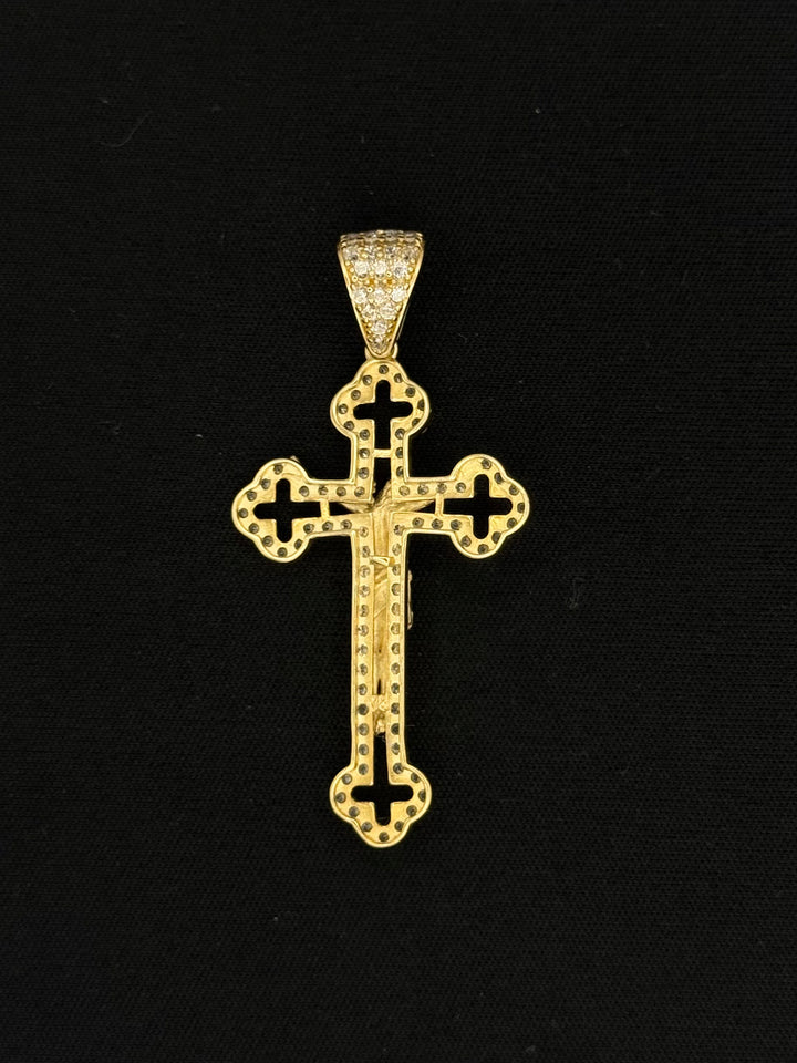 10K 3D GOLD FANCY CZ PENDANT