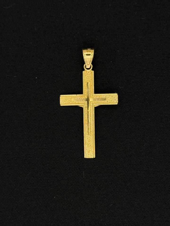 10K GOLD 3D CROSS PENDANT