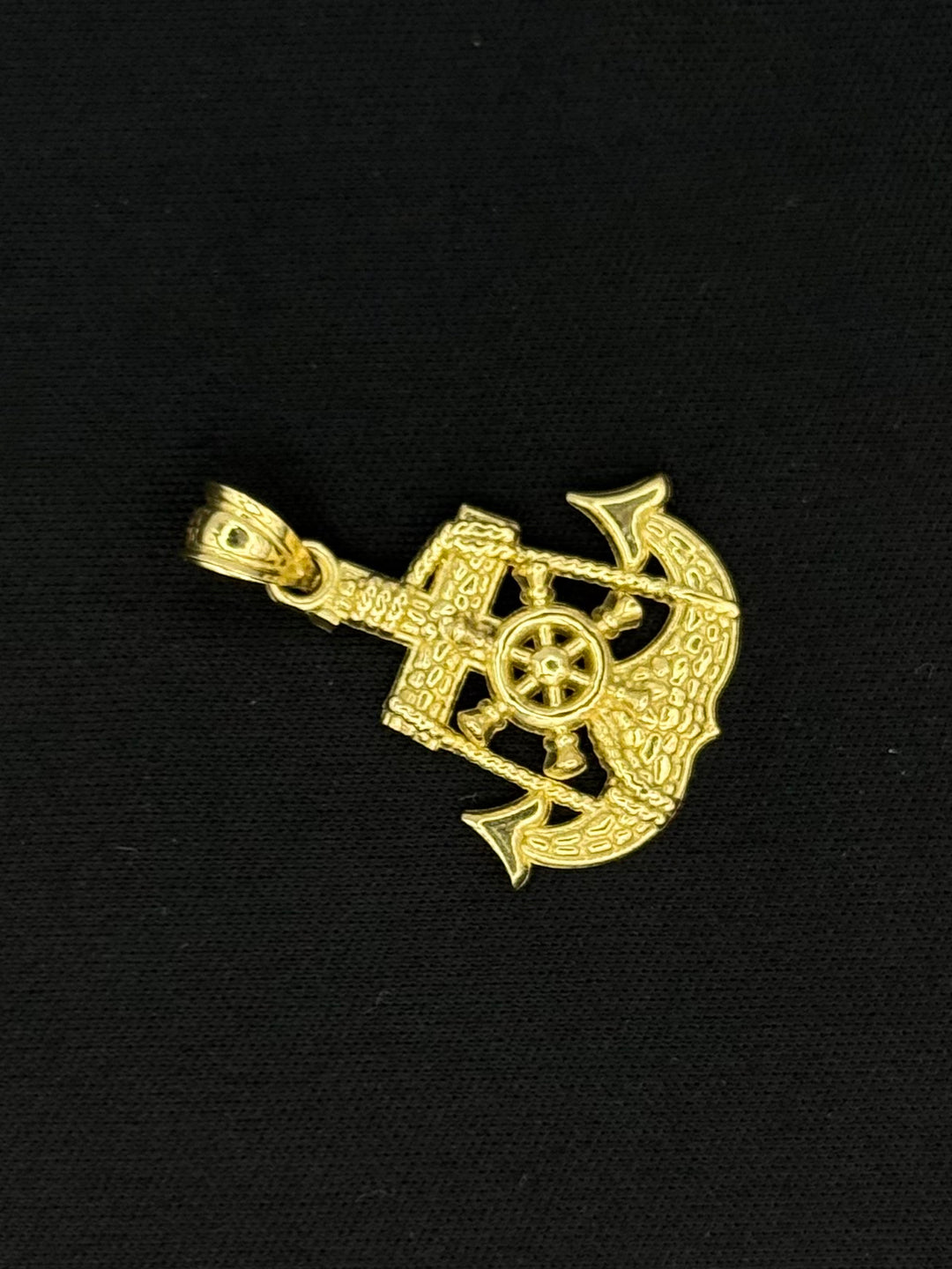 10K GOLD 3D MARINER’S ANCHOR PENDANT