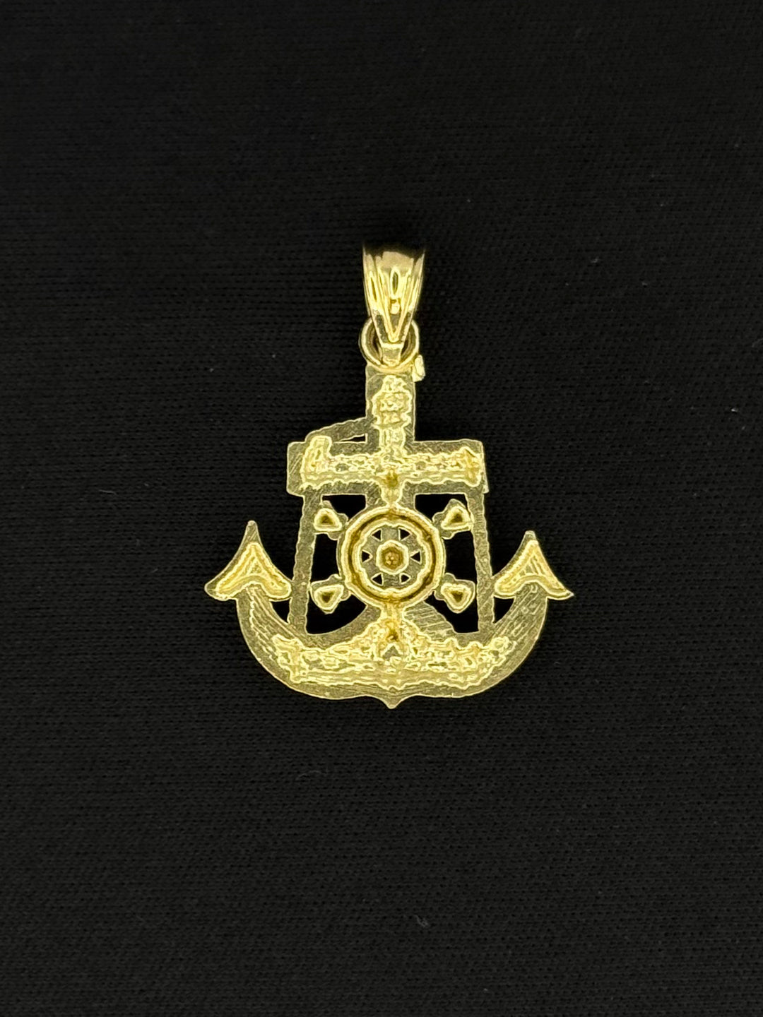 10K GOLD 3D MARINER’S ANCHOR PENDANT