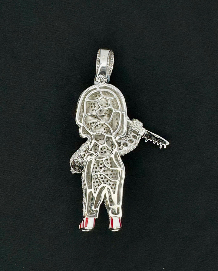 925 SILVER MOISSANITE CHUCKY PENDANT