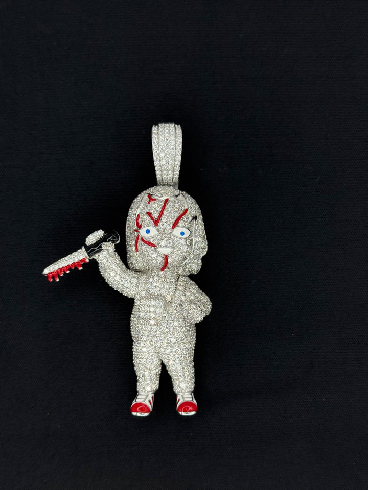 925 SILVER MOISSANITE CHUCKY PENDANT