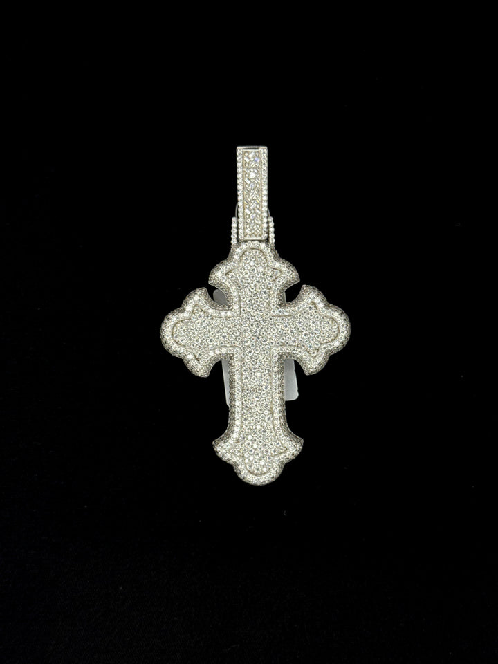 925 SILVER MOISSANITE CROSS PENDANT