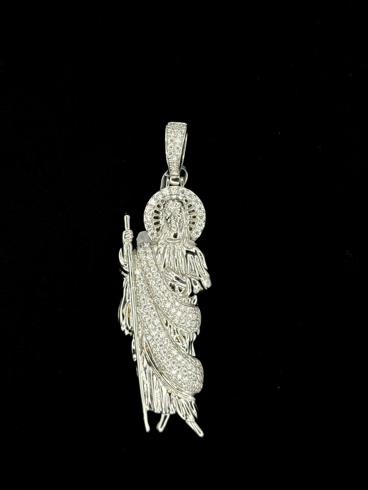 925 SILVER MOISSANITE SAINT JUDE PENDANT