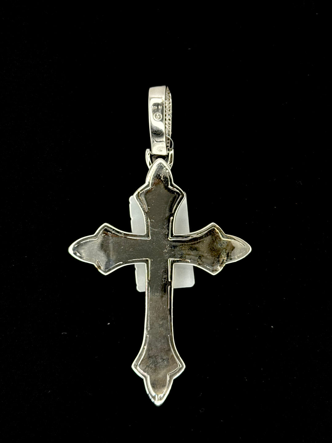 925 SILVER MOISSANITE BAGUETTE CROSS PENDANT