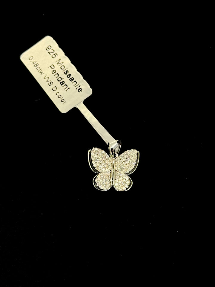 925 SILVER MOISSANITE BUTTERFLY PENDANT