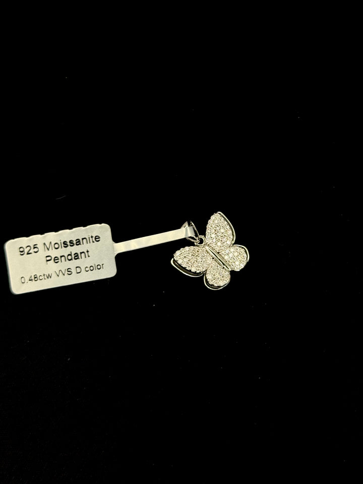 925 SILVER MOISSANITE BUTTERFLY PENDANT