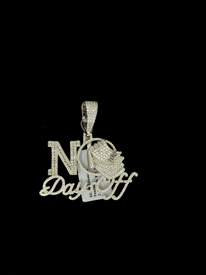 925 SILVER MOISSANITE NO DAYS OFF LUXURY PENDANT