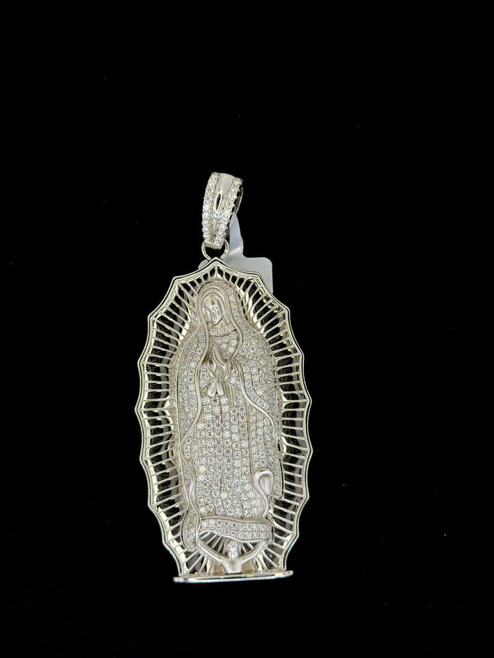 925 SILVER MOISSANITE VIRGIN MARY PENDANT