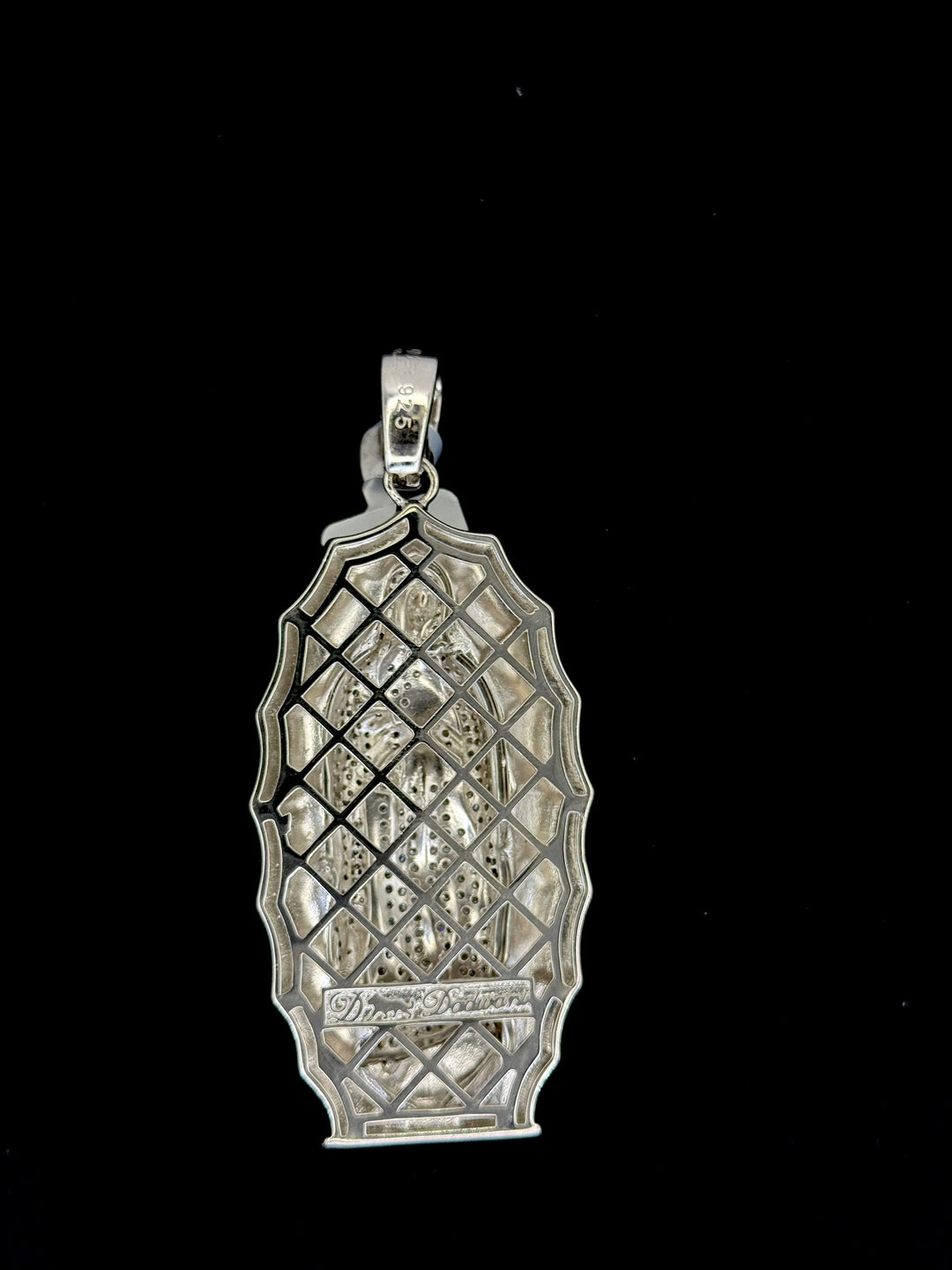 925 SILVER MOISSANITE VIRGIN MARY PENDANT