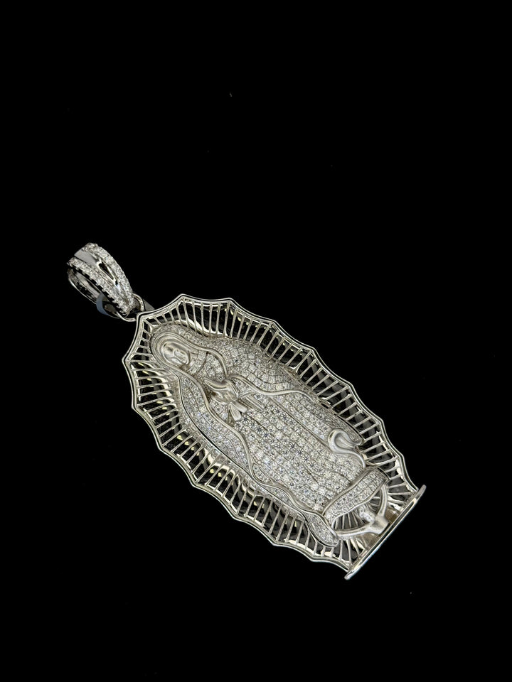 925 SILVER MOISSANITE VIRGIN MARY PENDANT