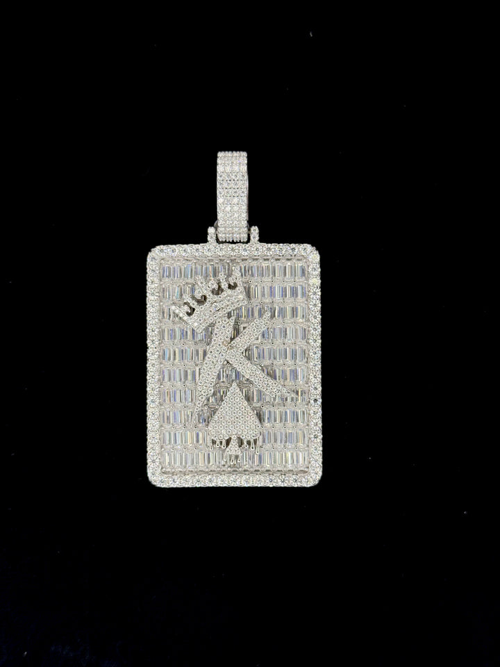 925 SILVER MOISSANITE KING OF SPADE PENDANT