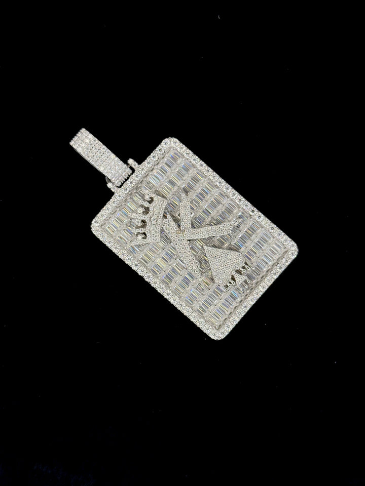 925 SILVER MOISSANITE KING OF SPADE PENDANT