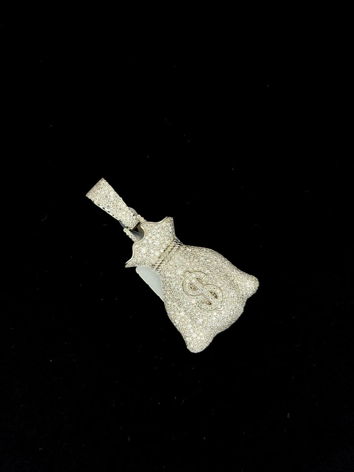 925 SILVER MOISSANITE MONEY BAG PENDANT