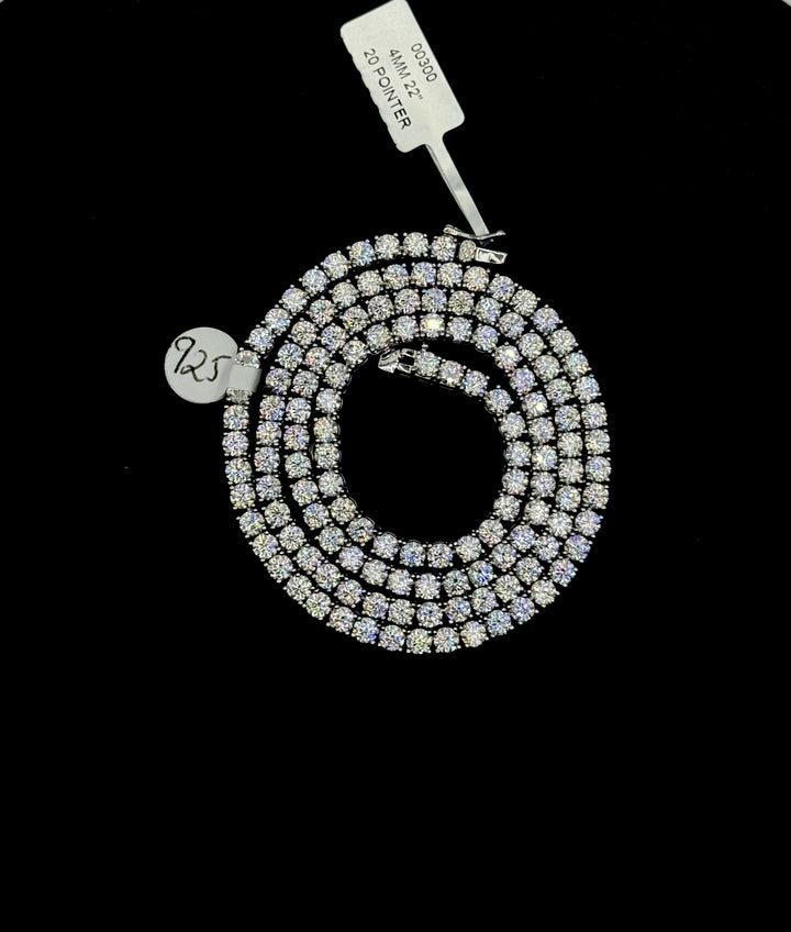 925 SILVER MOISSANITE TENNIS NECKLACE
