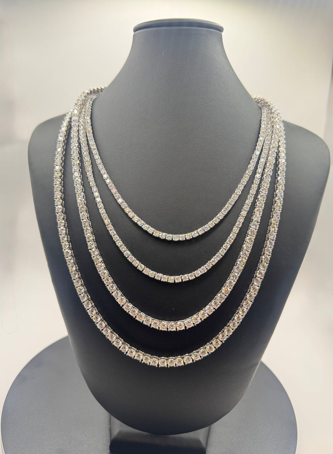 925 SILVER MOISSANITE TENNIS NECKLACE