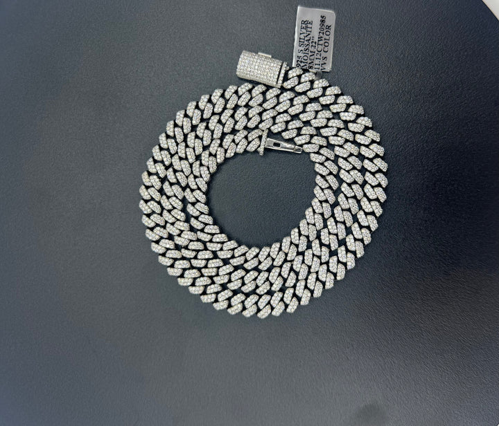 925 SILVER MOISSANITE MIAMI CUBAN NECKLACE
