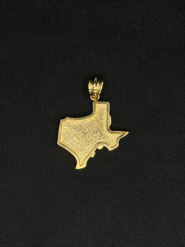 10K GOLD DIA CUT NUGGET CUT TEXAS PENDANT