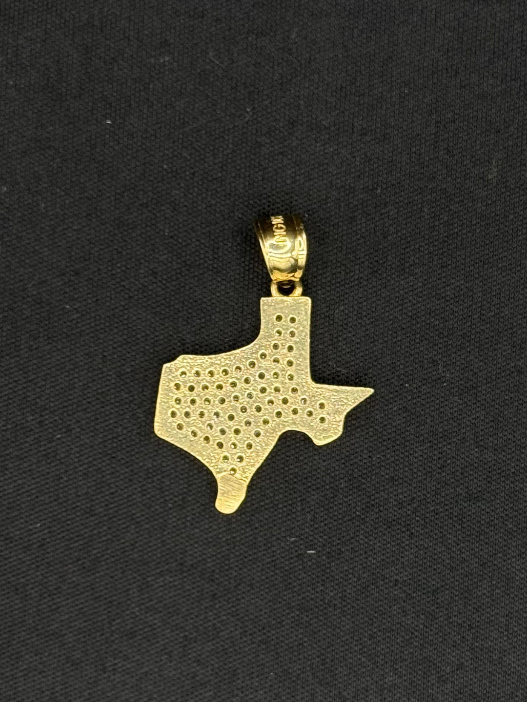 10K GOLD CZ TEXAS PENDANT