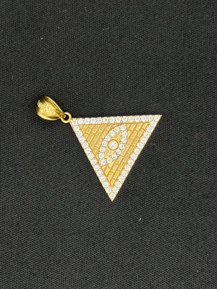 10K GOLD PYRAMID WITH ALL EYE PENDANT