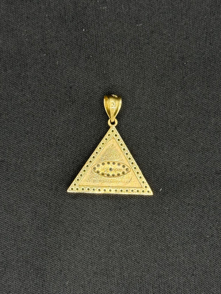 10K GOLD PYRAMID WITH ALL EYE PENDANT