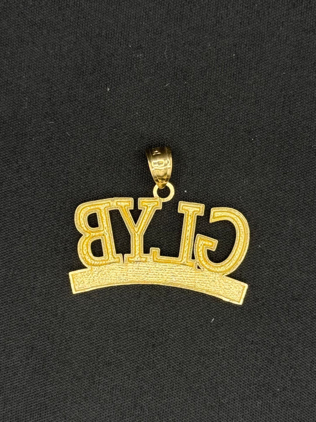 10K GOLD DIA CUT GRIND LIKE YA BROKE( GLYB) PENDANT
