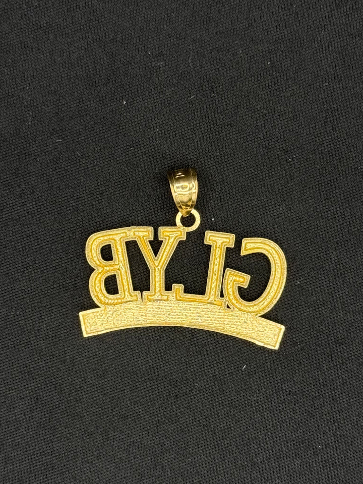 10K GOLD DIA CUT GRIND LIKE YA BROKE( GLYB) PENDANT