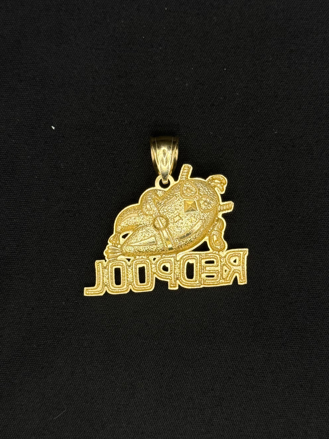 10K GOLD DIA CUT REDPOOL PENDANT