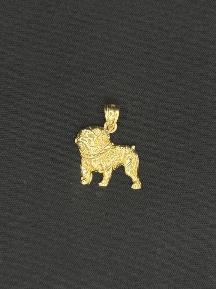10K GOLD DIA CUT DOG PENDANT