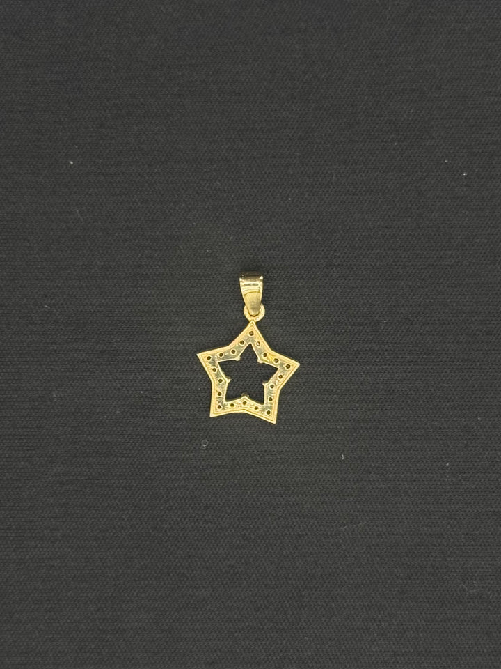 10K GOLD STAR CZ PENDANT