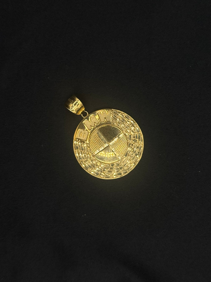 10K GOLD BMW WITH NUGGET CUT PENDANT