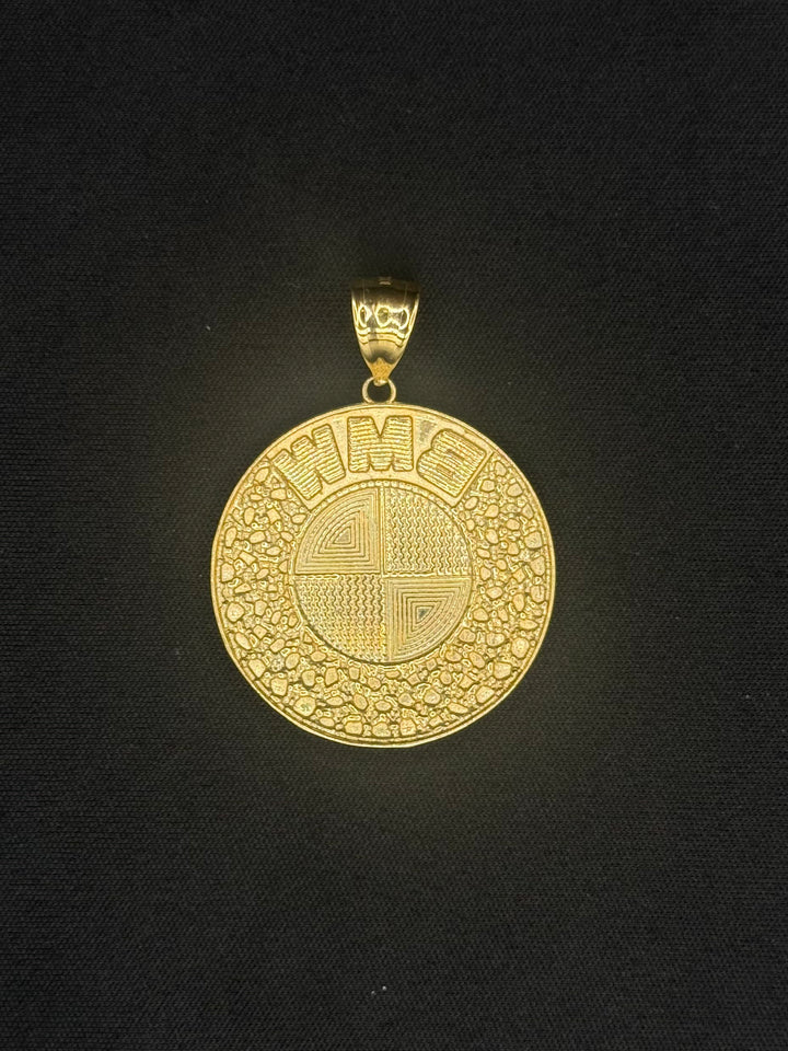 10K GOLD BMW WITH NUGGET CUT PENDANT