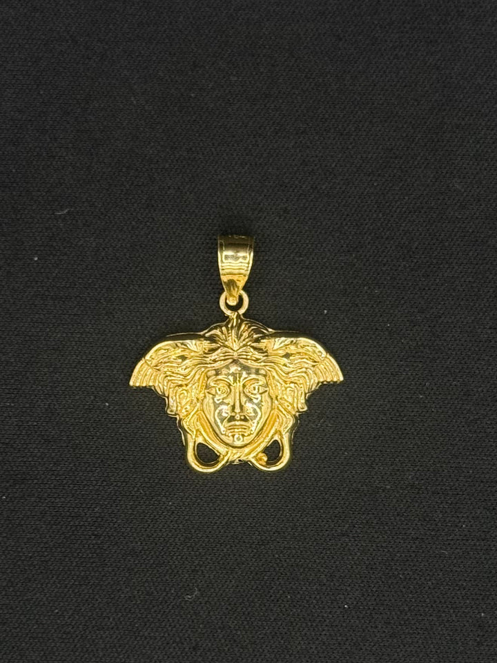 10K GOLD MEDUSA PENDANT