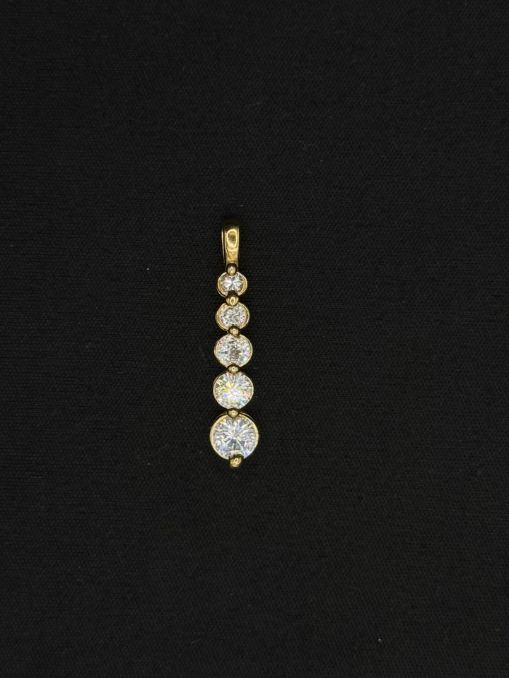 10K GOLD TIER SET WITH CZ PENDANT