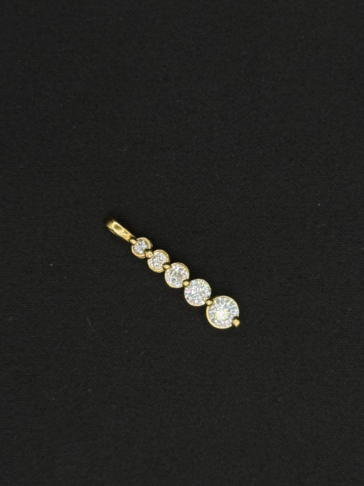10K GOLD TIER SET WITH CZ PENDANT
