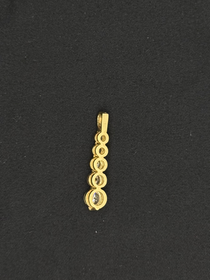 10K GOLD TIER SET WITH CZ PENDANT