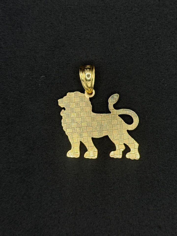 10K GOLD TWO TONE LION PENDANT