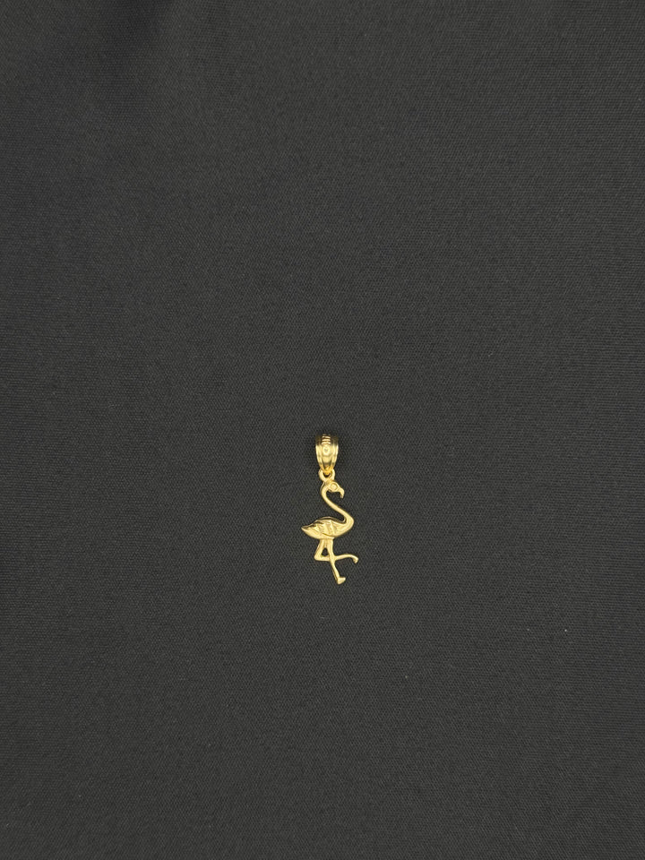 10K GOLD FLAMINGO PENDANT