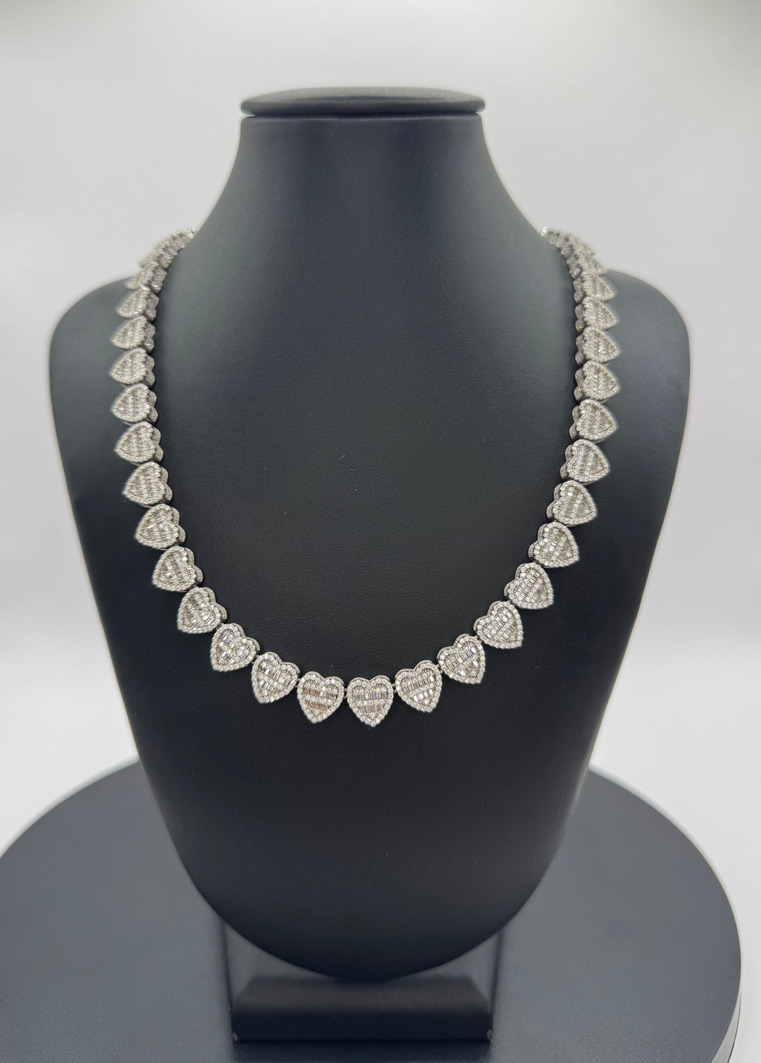 925 SILVER MOISSANITE HEART NECKLACE