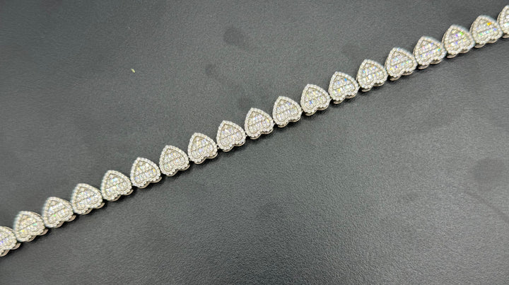 925 SILVER MOISSANITE HEART NECKLACE
